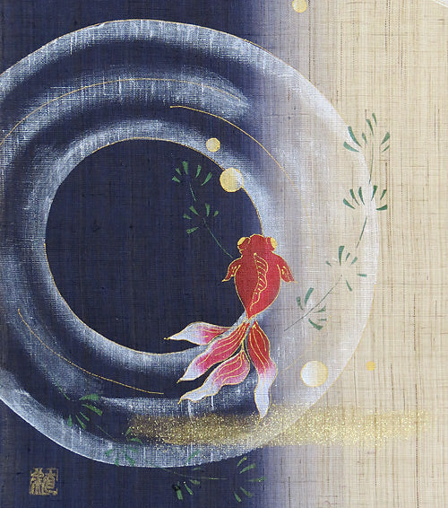 和風モダンタペストリー(戯れ金魚)