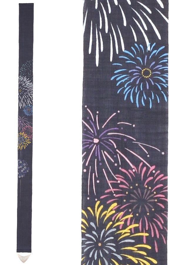 細タペストリー(花火)