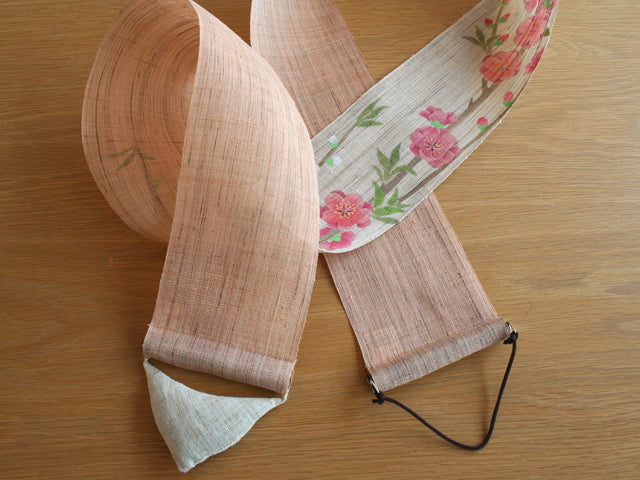 細タペストリー(桃の花)