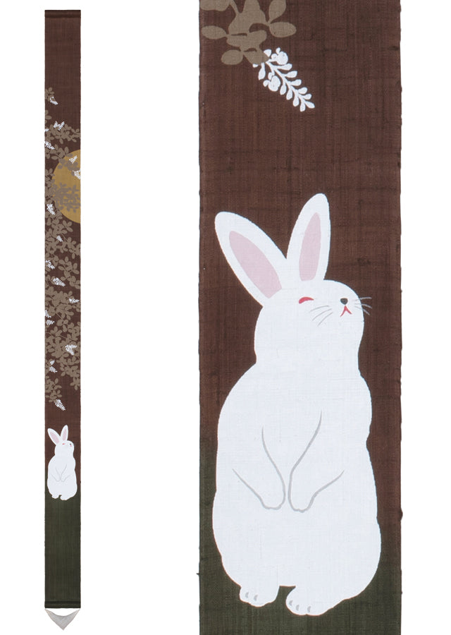 細タペストリー(萩に兎)