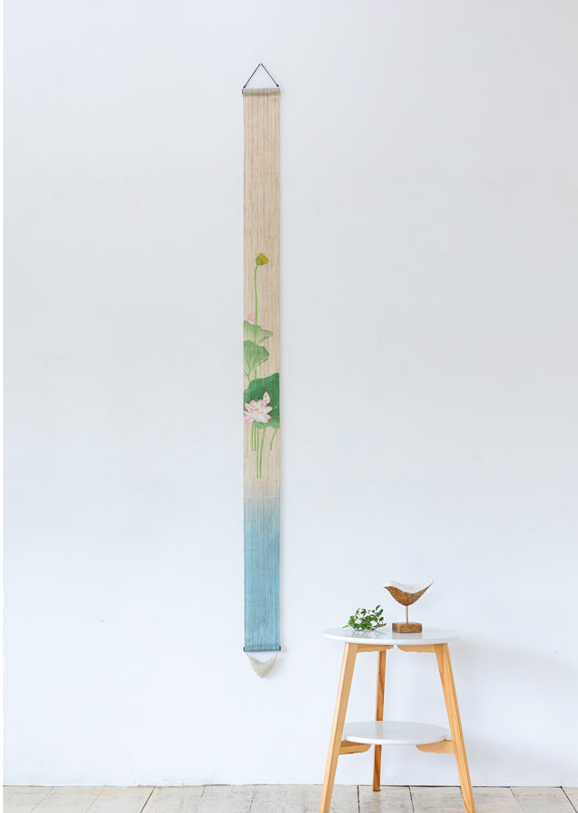 細タペストリー(蓮一輪)