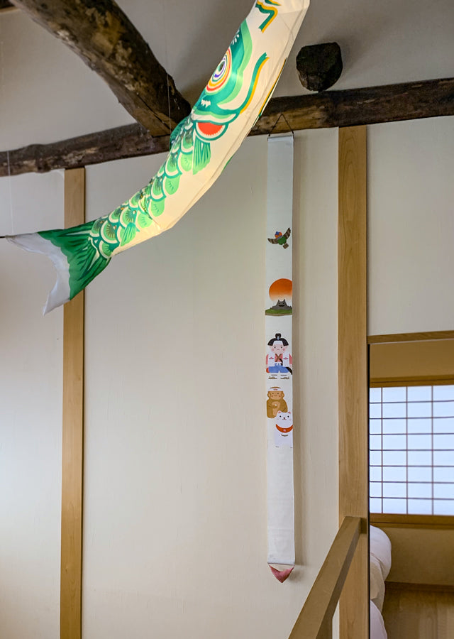 細タペストリー(桃太郎)端午の節句