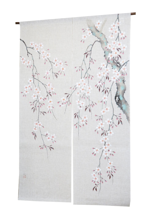 麻のれん(枝垂桜図)