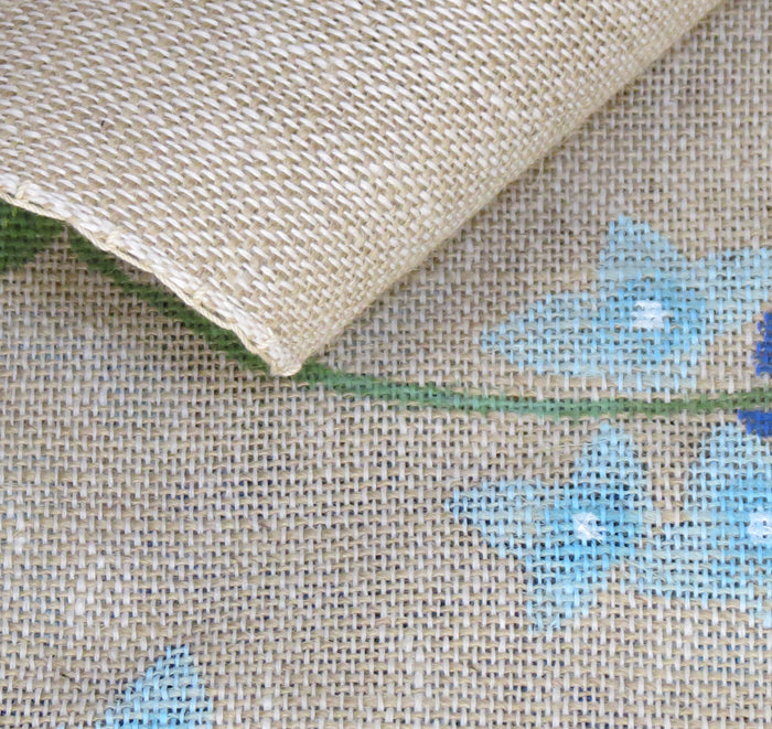 麻のれん(風車に紫陽花)