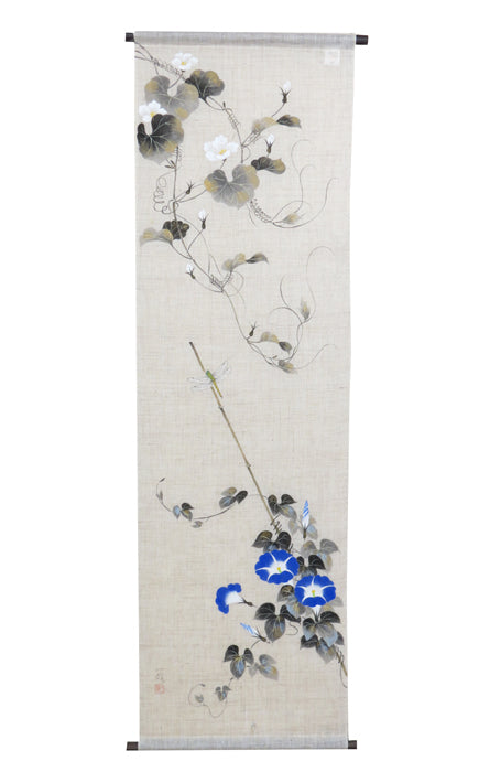 Hand-painted tapestry (morning glory and evening glory)