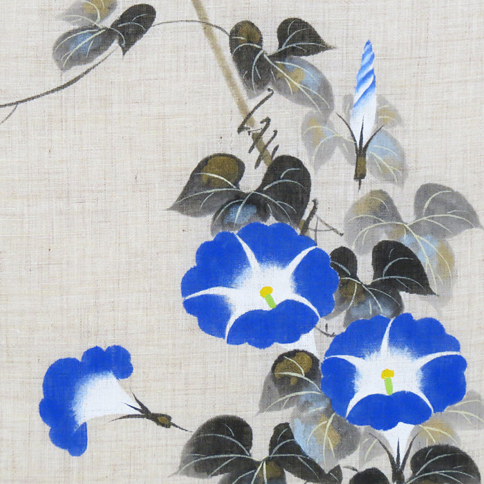 手描きタペストリー(朝顔夕顔図)