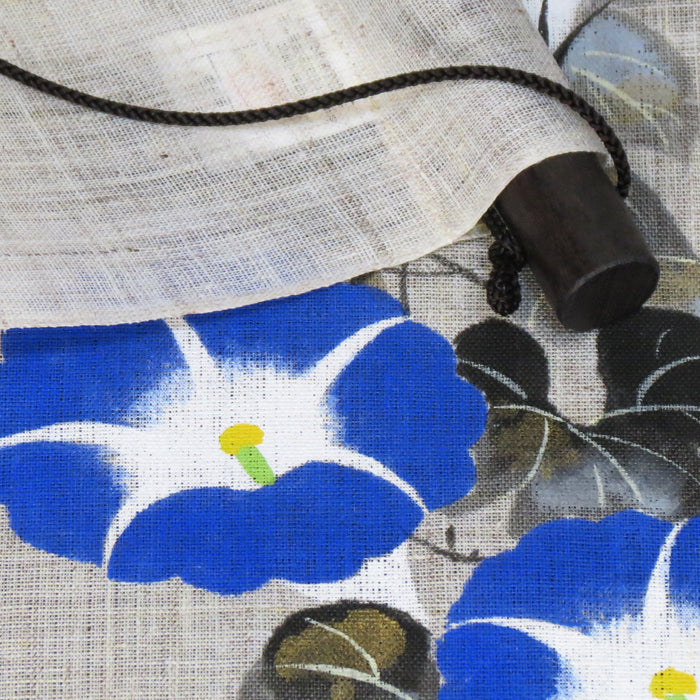 手描きタペストリー(朝顔夕顔図)