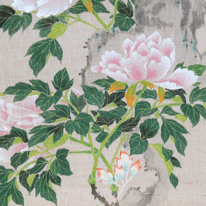 手描きのれん(四季花鳥図)