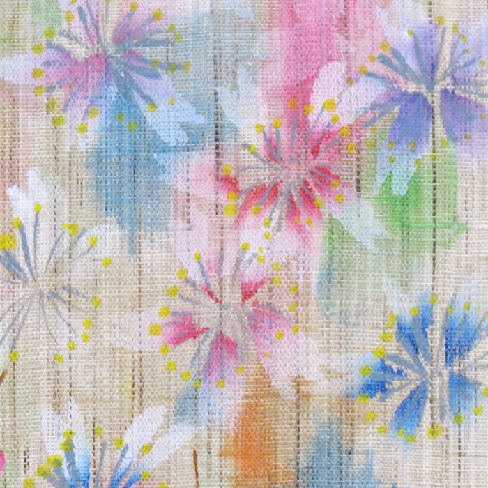 Hemp noren (weeping cherry blossoms) irodori shidaresakura