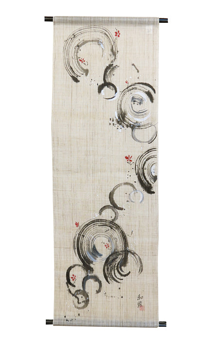 和風モダンタペストリー(円と小花)