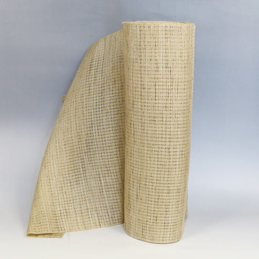 手織り麻生地66番(格子織)45cm幅