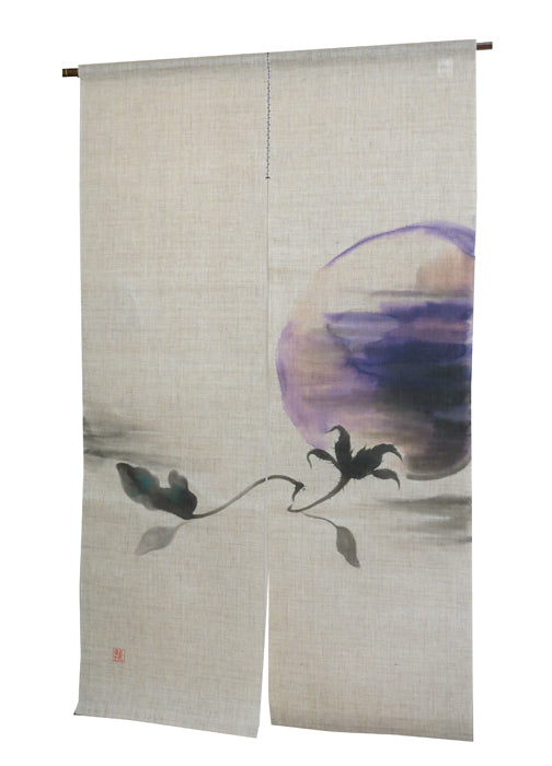 Hemp curtain (large eggplant)tikoetenasudainari