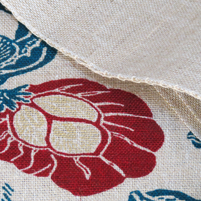 Foil-stamped hemp noren (Hosouge)