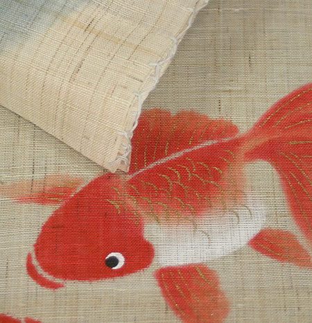 麻のれん(水玉金魚)
