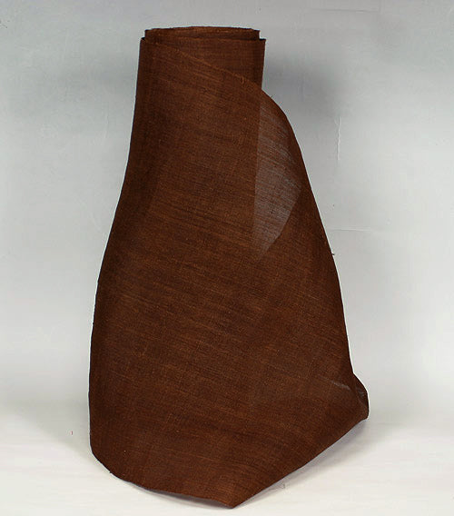 手織り麻生地1(柿渋染)45cm幅