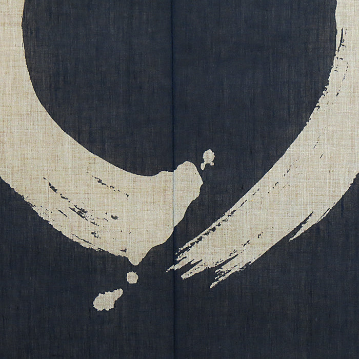Stencil-dyed hemp curtain (Enso)