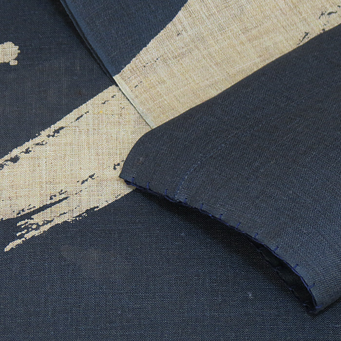 Stencil-dyed hemp curtain (Enso)