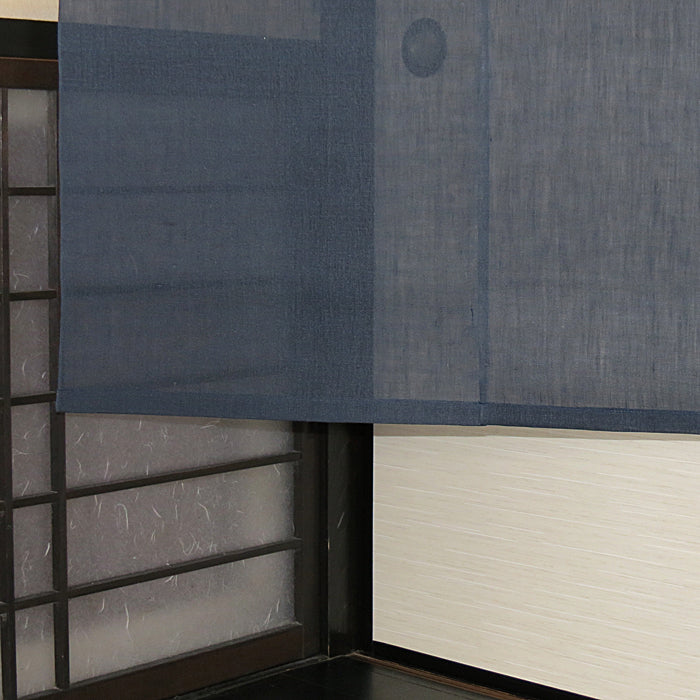 Stencil-dyed hemp curtain (Enso)