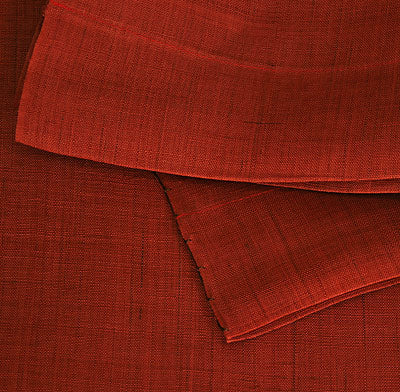 【サイズオーダー】無地 麻のれん(べんがら色)/ ※「お問い合わせフォーム」より注文必須