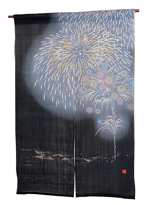 Hemp noren (fireworks) hanabi