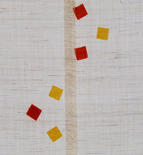 麻のれん(ジクザグ橙)