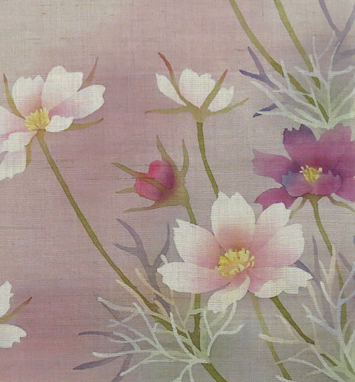 麻のれん (秋桜)/ かさ音工房 受注制作