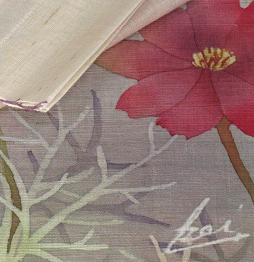 麻のれん (秋桜)/ かさ音工房 受注制作