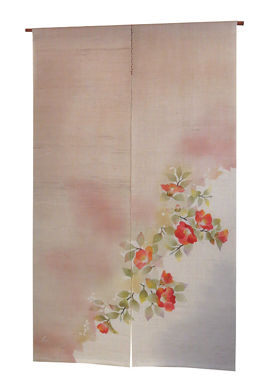 麻のれん (紅椿)/ かさ音工房