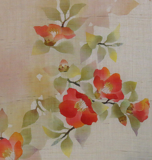 麻のれん (紅椿)/ かさ音工房