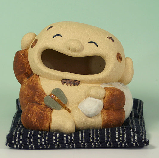 Ceramic doll (Wahaha Hotei) Cushion patterns assorted