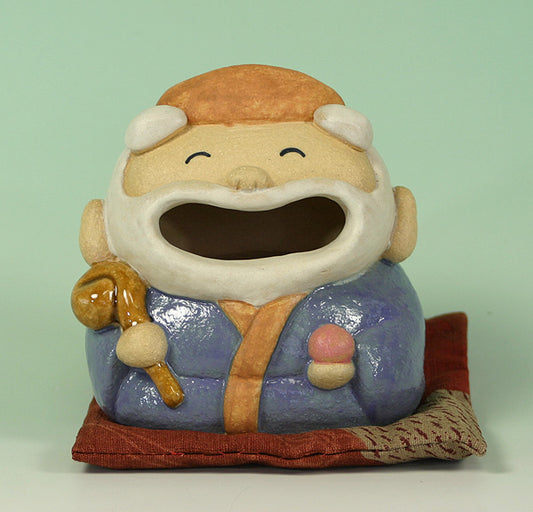 Ceramic doll (Woohoho Jurojin) Cushion patterns are assorted