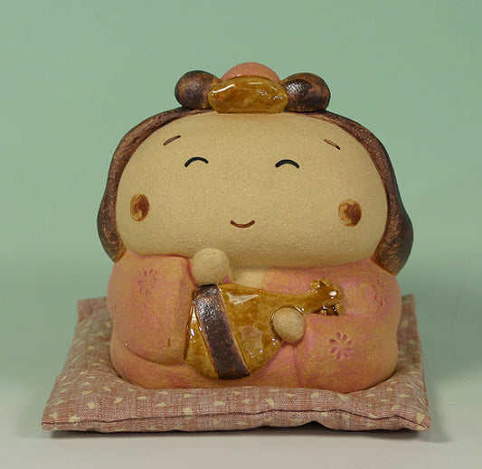 Ceramic doll (Smiling Benten) Cushion patterns assorted
