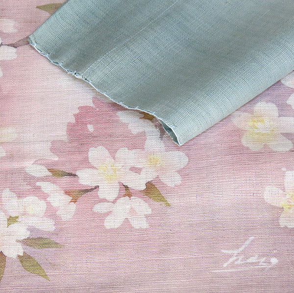 麻のれん (桜吹雪)/ かさ音工房 / 受注制作