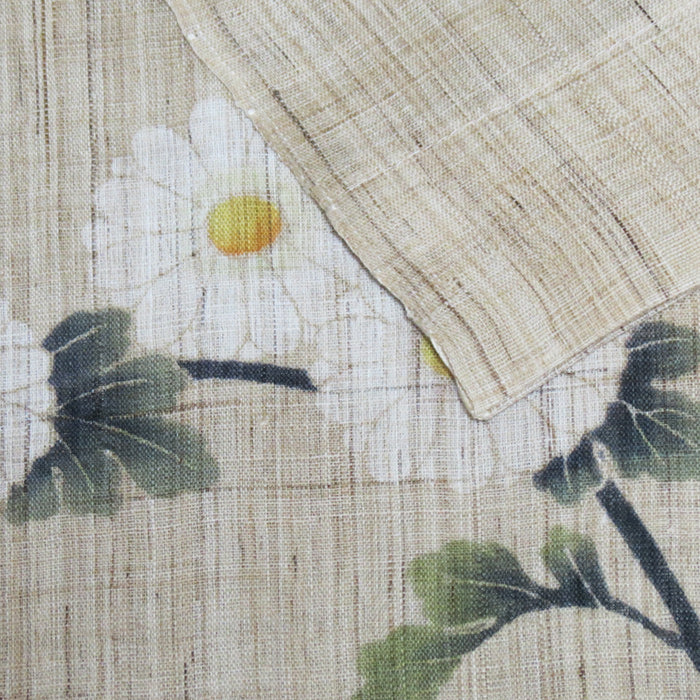 麻のれん 手描き友禅(秋惜しむ)