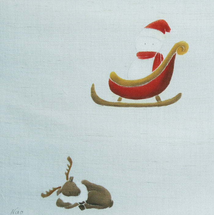 麻のれん (サンタのクリスマス)/ 尾崎尚子 受注制作
