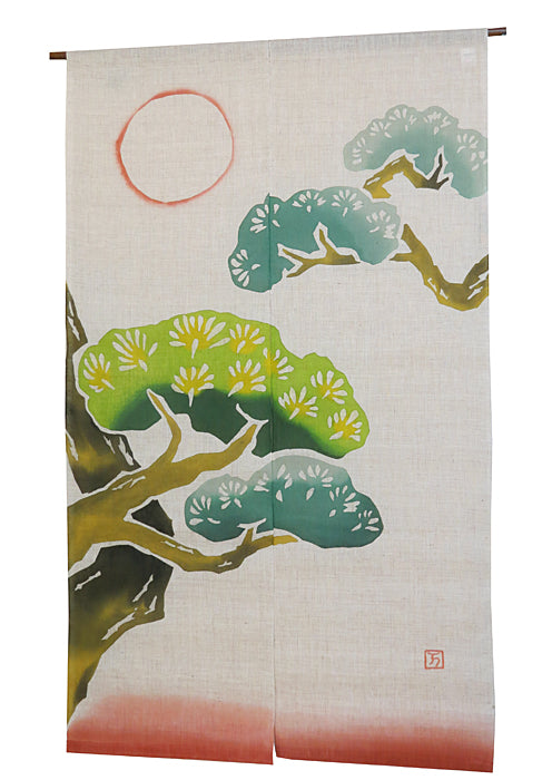 Batik linen noren (pine)matsu