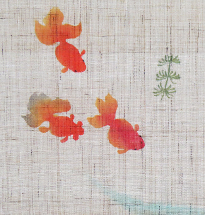 Japanese-style modern tapestry (Summer festival goldfish)