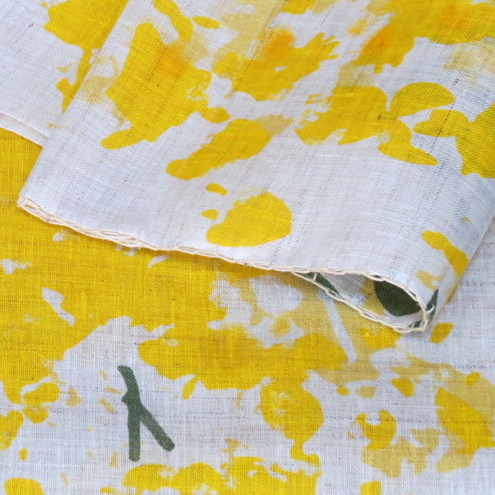 麻のれん(陽だまり)ミモザ