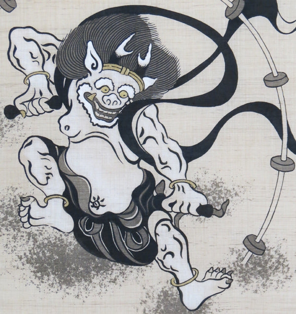 和風モダンタペストリー(風神雷神)