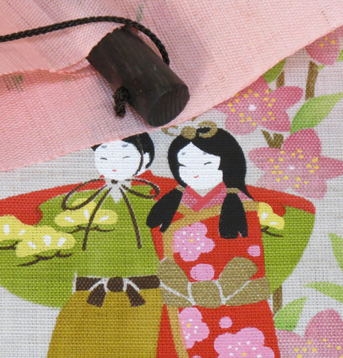 Japanese-style modern tapestry (peach incense hina decoration)
