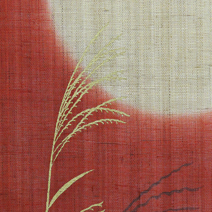 和風モダンタペストリー(立待ちの月 紅色)