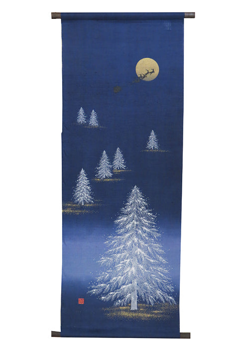 和風モダンタペストリー(クリスマス・イヴ ネイビー)