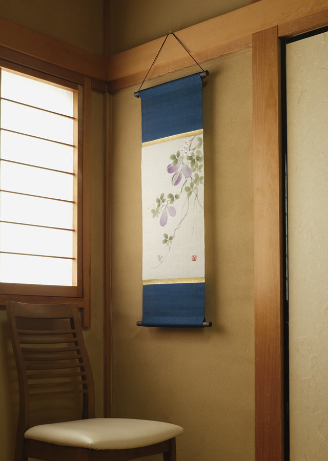 和風モダンタペストリー(掛け軸木通)