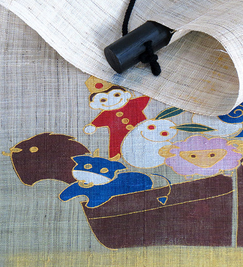 和風モダンタペストリー(干支宝船)W45×H100cm