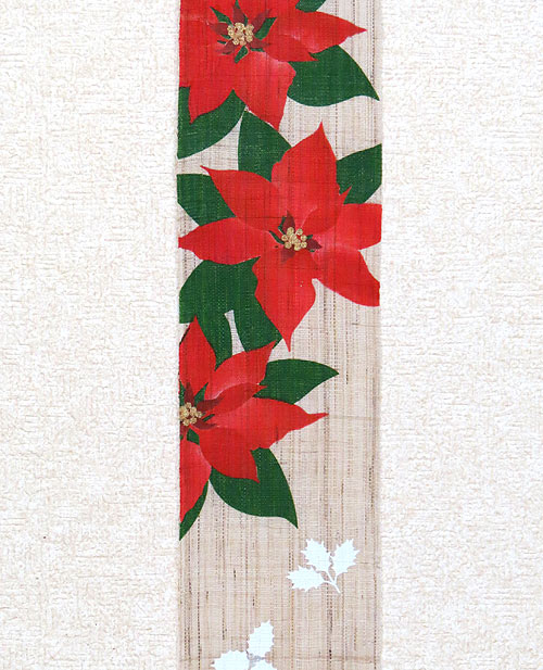 細タペストリー(ポインセチア)
