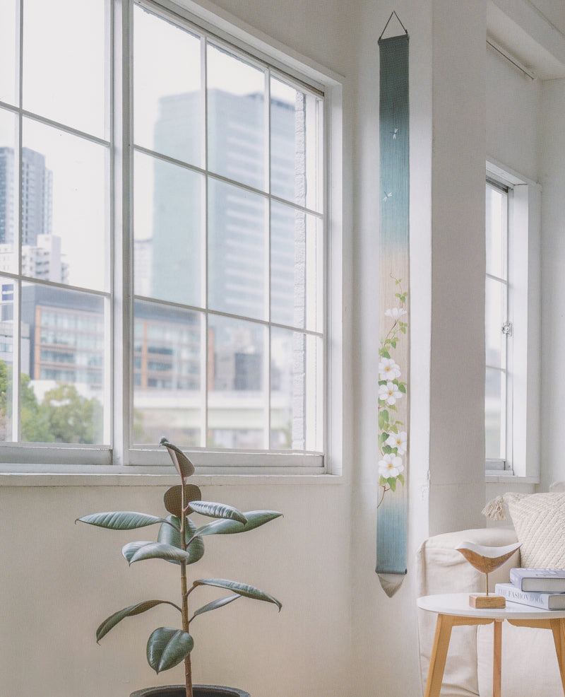 細タペストリー(大輪クレマチス)