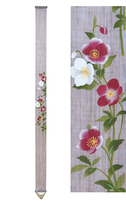 細タペストリー(クリスマスローズ)