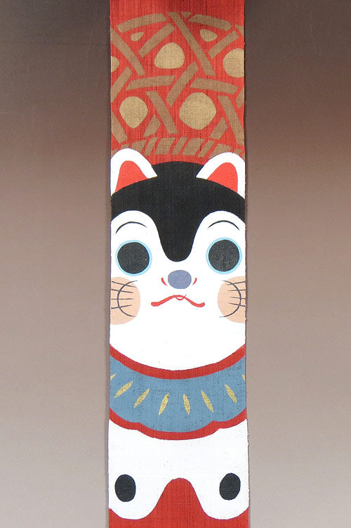 細タペストリー(狛犬張り子)