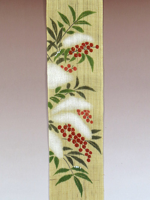 細タペストリー(白雪南天)