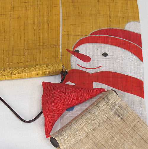 細タペストリー(スノーマン)